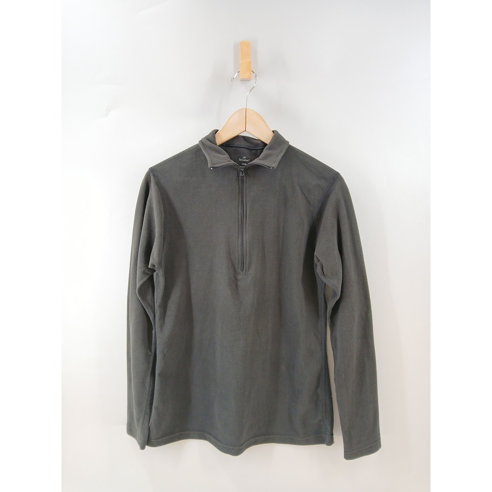 Terramar Quarter Zip Fleece Pullover Womens Large Gray Micropolyester Base Layer